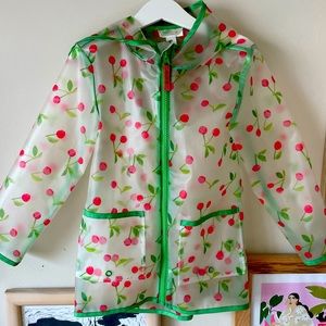 Translucent Raincoat with Cherries size 5